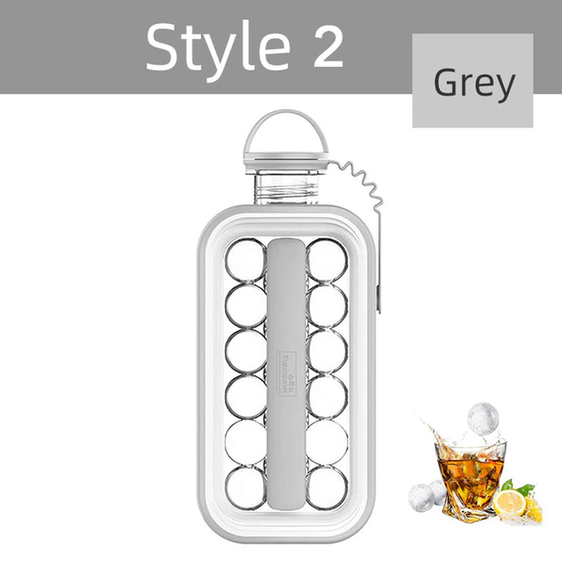 Portable Silicone Ice Ball Maker with 2-in-1 Functionality: Creative Ice Cube Mold for Kitchen and Bar Gadgets