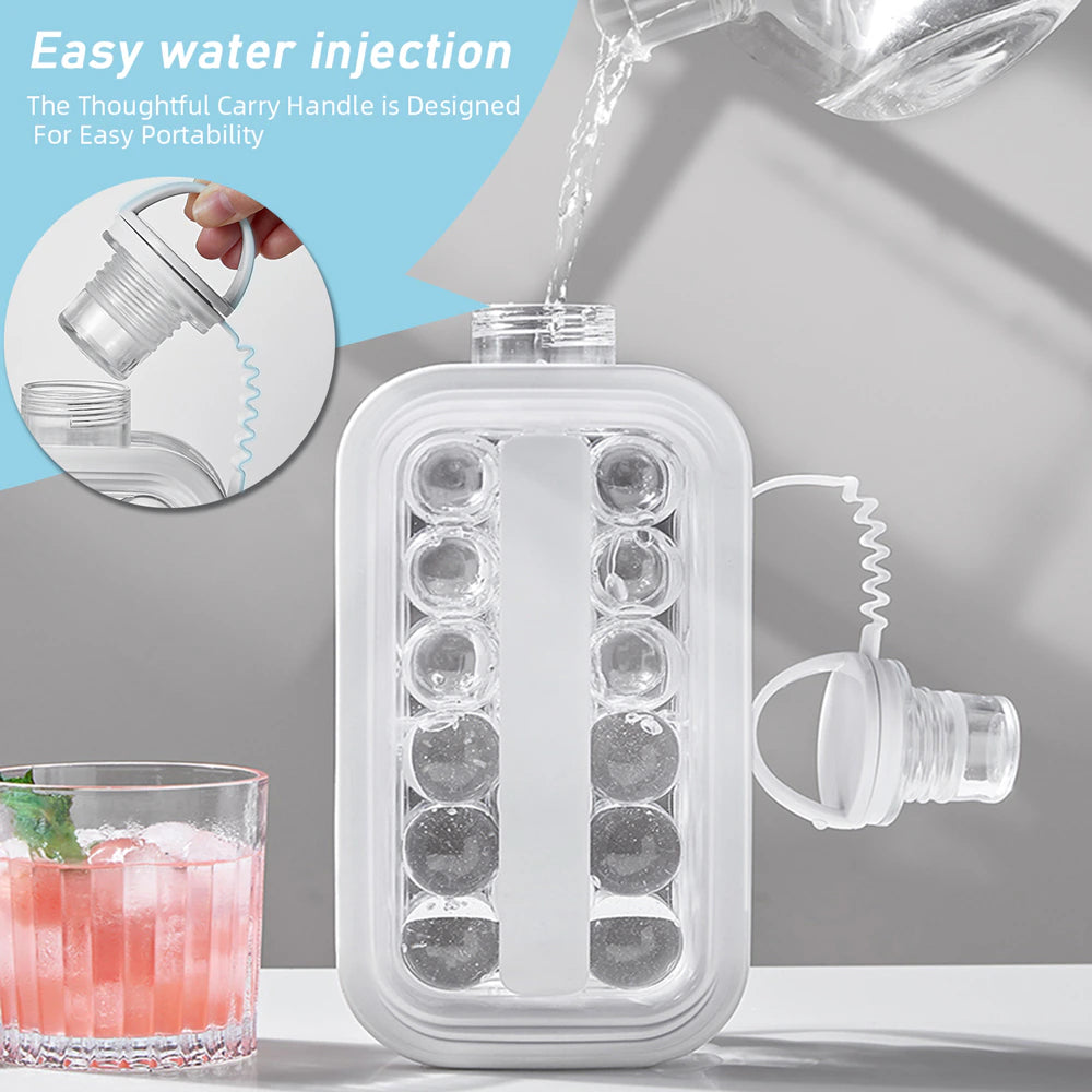 Portable Silicone Ice Ball Maker with 2-in-1 Functionality: Creative Ice Cube Mold for Kitchen and Bar Gadgets